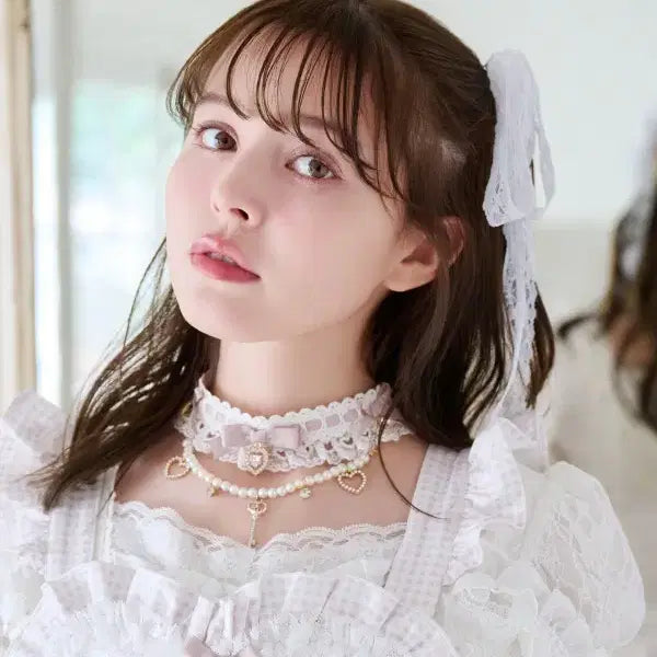 [BUNJANG] LIZ LISA Lace Frill Ribbon Choker / LIZ LISA 리즈리사 레이스 프릴 리본 초커