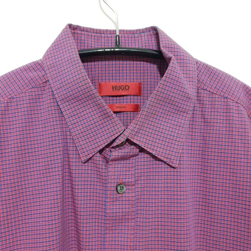 [BUNJANG] Hugo Boss Slim Fit Check Shirt M / 휴고보스 슬림핏 체크 셔츠 M_i4197