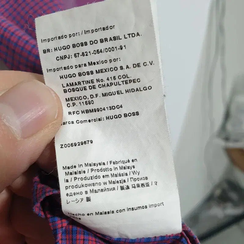 [BUNJANG] Hugo Boss Slim Fit Check Shirt M / 휴고보스 슬림핏 체크 셔츠 M_i4197