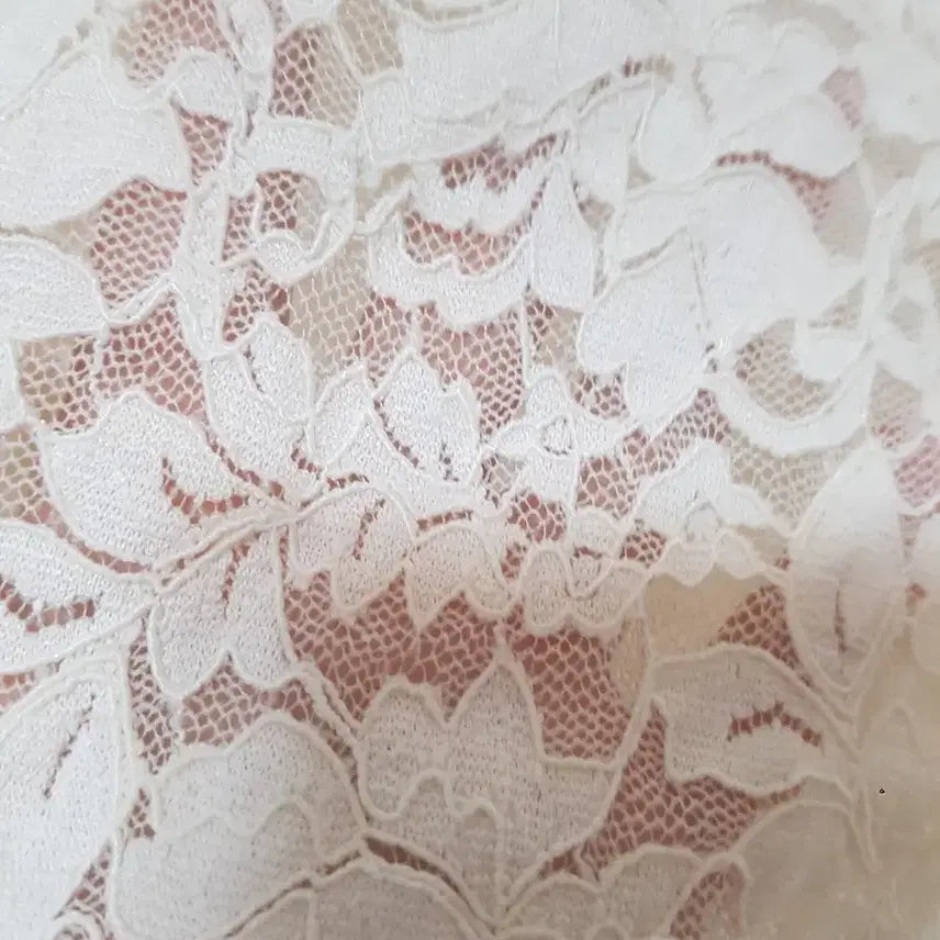 [BUNJANG] Ivory Lace Short Sleeve Blouse (Size 55) / 아이보리 레이스 반팔 블라우스(55)미사용