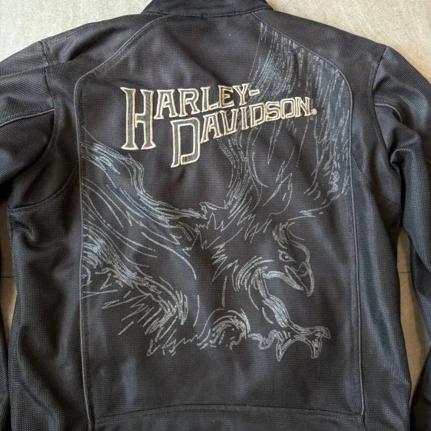 [BUNJANG] Harley-Davidson Black Mesh Racing Jacket / 할리데이비슨 정품 블랙 메쉬 레이싱 자켓