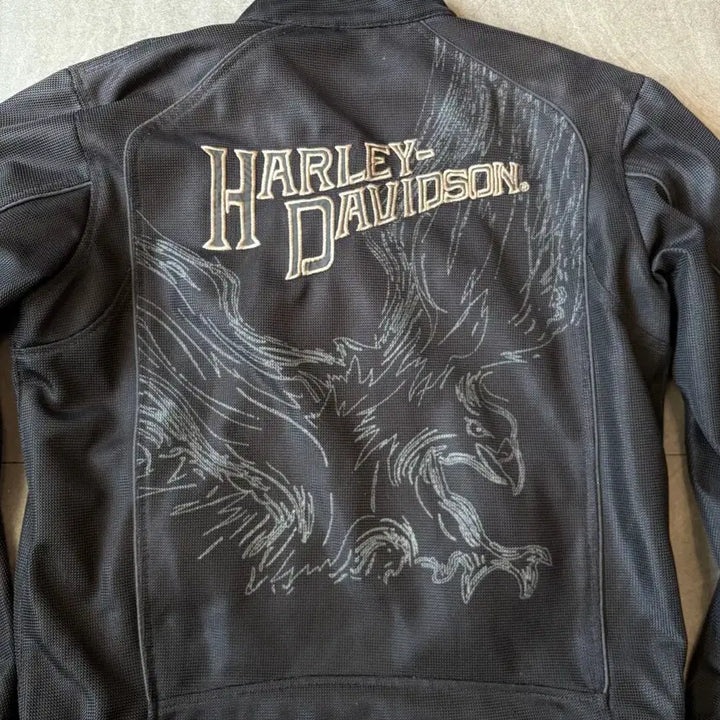 [BUNJANG] Harley-Davidson Black Mesh Racing Jacket / 할리데이비슨 정품 블랙 메쉬 레이싱 자켓