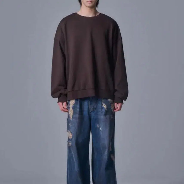 [BUNJANG] Juun.J Oil Washing Denim Wide Pants / 준지 오일워싱 데님 와이드팬츠 48