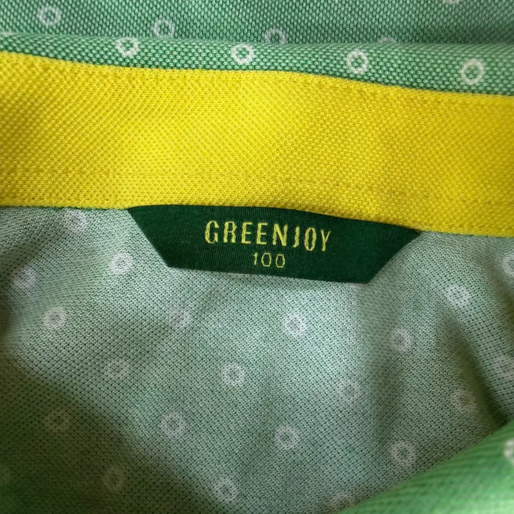 [BUNJANG] Greenjoy Dot Pattern Collar Short Sleeve T-shirt / 100 그린조이 도트패턴 카라 반팔티 0413T