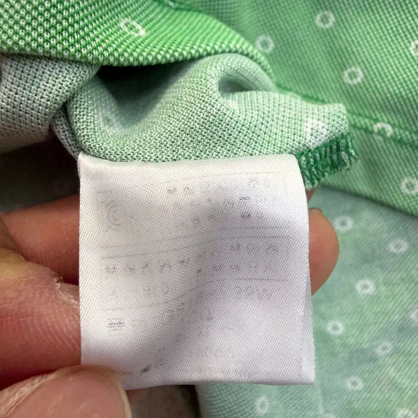 [BUNJANG] Greenjoy Dot Pattern Collar Short Sleeve T-shirt / 100 그린조이 도트패턴 카라 반팔티 0413T