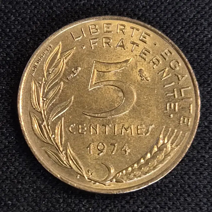 [BUNJANG] France 5 Centimes Coin (1974) / [EP. 2138] 1974년 프랑스 5상팀 동전