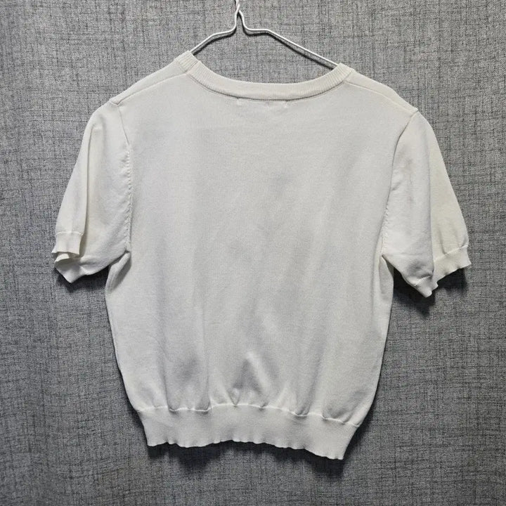[BUNJANG] Olive Des Olive Floral Embroidery Short Sleeve Knit Top / 올리브데올리브 꽃자수 반팔 니트 90