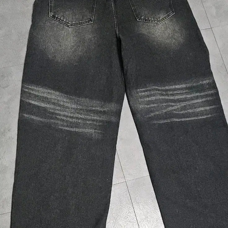 [BUNJANG] Unaller Code Denim Pants Black Wide Washing Jeans L / 어널러코드 데님 팬츠 블랙 와이드 워싱진 L