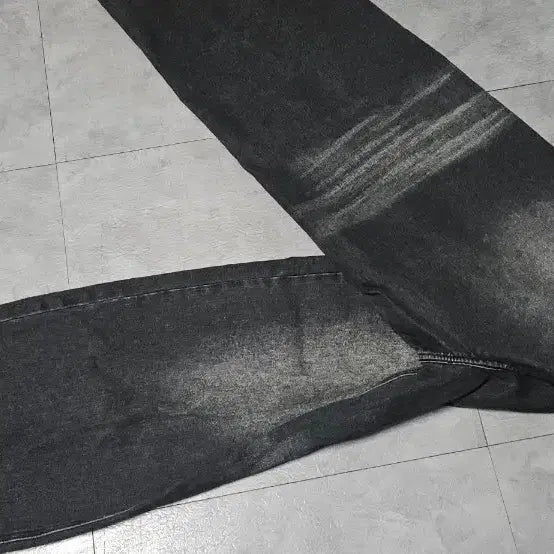 [BUNJANG] Unaller Code Denim Pants Black Wide Washing Jeans L / 어널러코드 데님 팬츠 블랙 와이드 워싱진 L