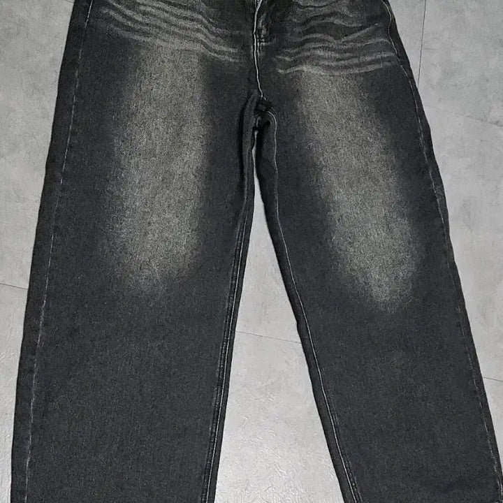 [BUNJANG] Unaller Code Denim Pants Black Wide Washing Jeans L / 어널러코드 데님 팬츠 블랙 와이드 워싱진 L