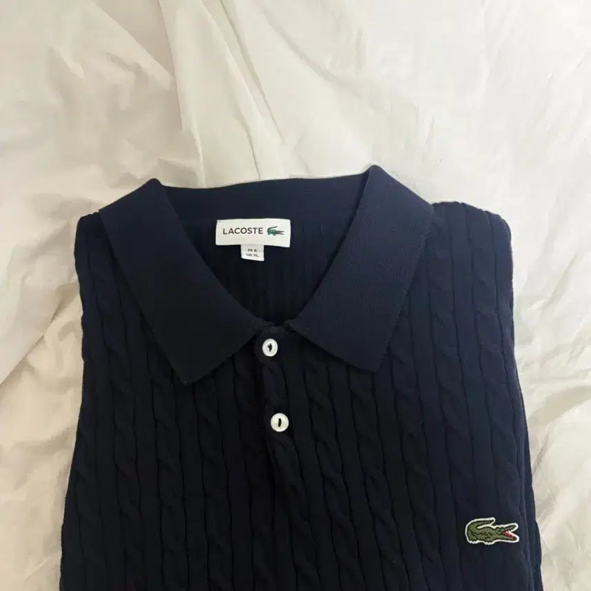 [SOLD OUT] (105-110) Lacoste 라코스테 케이블 폴로 네이비