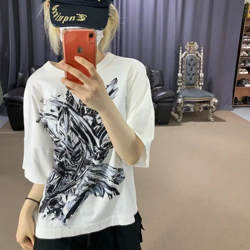 [BUNJANG] ISSEY MIYAKE MEN Printed Oversized Short Sleeve T-Shirt / ISSEY MIYAKE MEN 이세이미야케 프린팅 오버핏 반팔 티셔츠