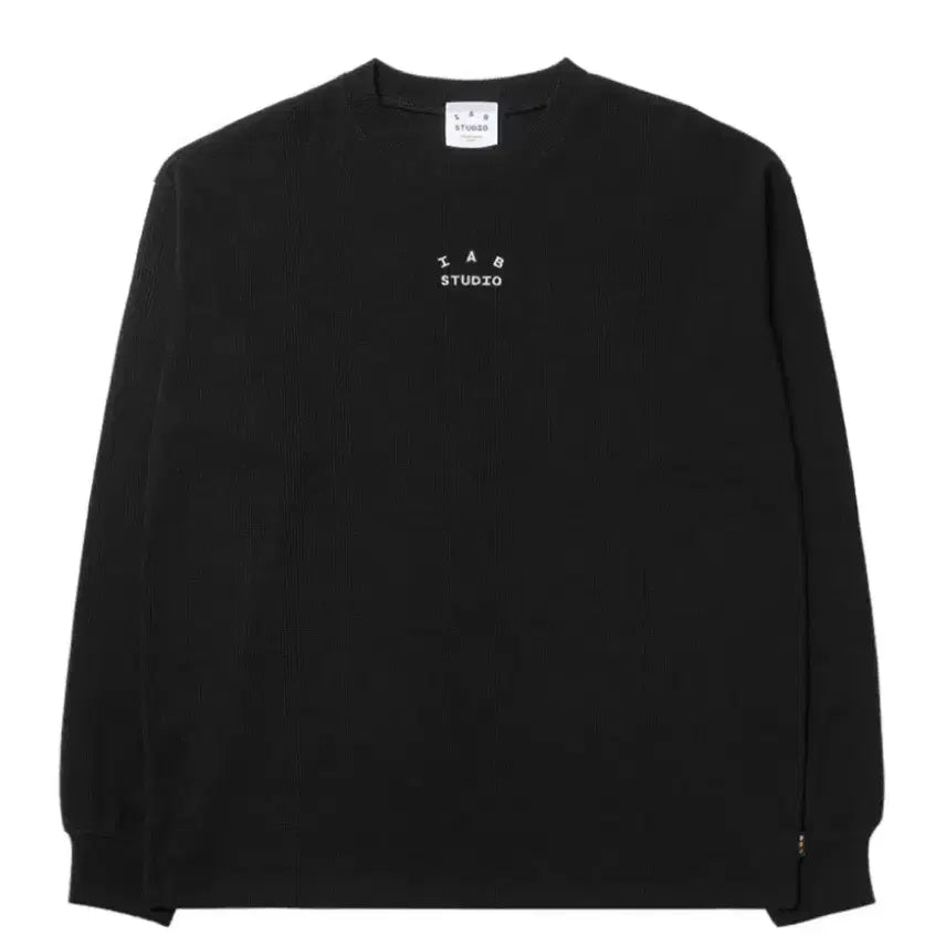 [BUNJANG] IAB Studio Waffle Long Sleeve Black White L / 아이앱 스튜디오 와플 롱슬리브 블랙 화이트 L