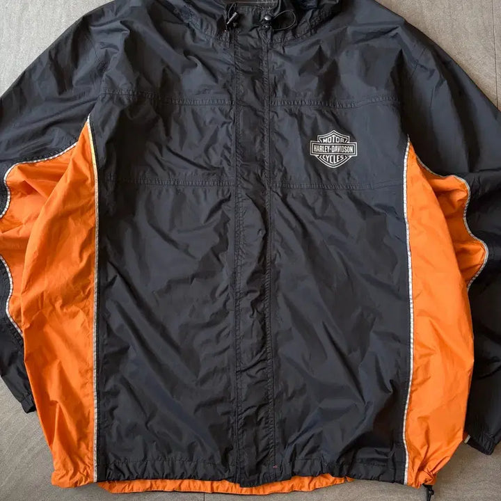 [BUNJANG] Harley-Davidson Black Windbreaker Jacket / 할리데이비슨 블랙 윈드브레이커 우의 자켓