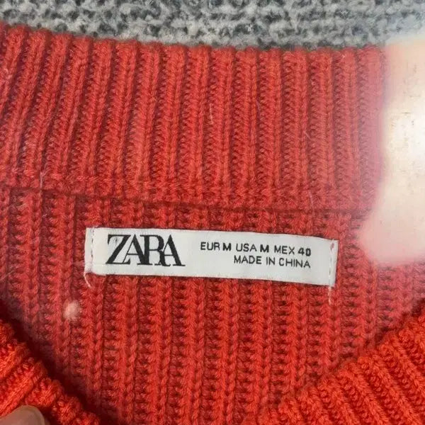 [BUNJANG] ZARA Orange Knit M / 자라 오렌지 니트 M
