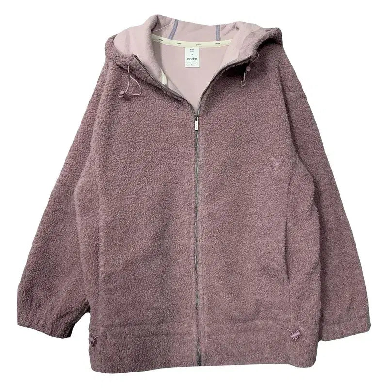 [BUNJANG] Andar Light Purple Fleece Hoodie / 안다르 라이트 퍼플 양털 뽀글이 후리스 후드 집업 4