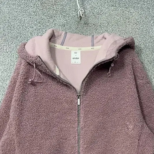 [BUNJANG] Andar Light Purple Fleece Hoodie / 안다르 라이트 퍼플 양털 뽀글이 후리스 후드 집업 4