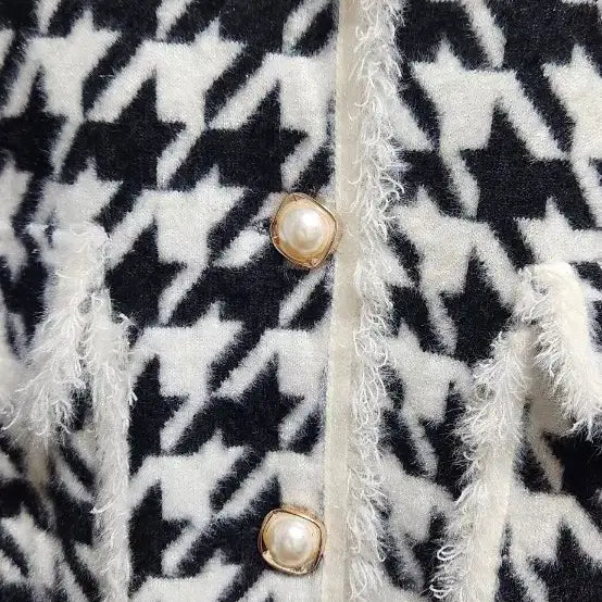 [BUNJANG] Houndstooth Jacket Cardigan / 쟈켓형 가디건