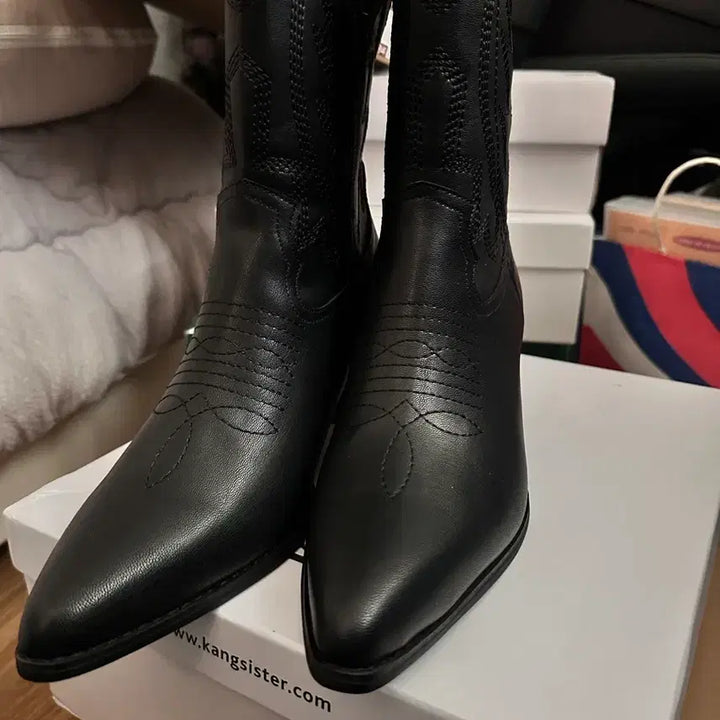[BUNJANG] Gangjame Western Ankle Boots / 강자매 웨스턴 앵클부츠