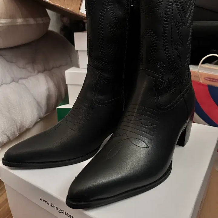 [BUNJANG] Gangjame Western Ankle Boots / 강자매 웨스턴 앵클부츠