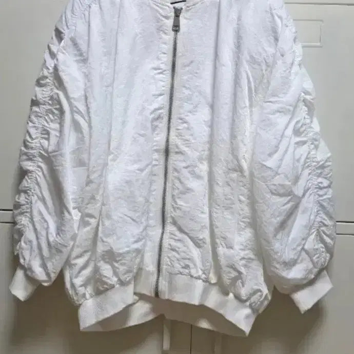 [BUNJANG] Bel 201 Mood Bomber Jacket - Ivory, Free Size / 벨201 무드 항공점퍼 - 아이보리,프리