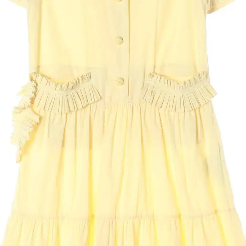 [BUNJANG] Lucky Chouette Sailor Collar Frill Long Dress / 럭키슈에뜨 23SS 세일러 칼라 프릴 디테일 롱 원피스