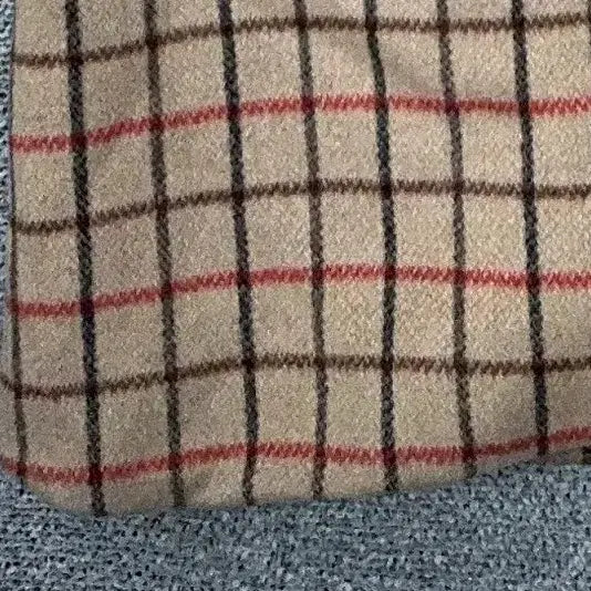 [BUNJANG] JUCY JUDY Check Beige Wool Mac Coat XS / 쥬씨쥬디 체크 베이지 울 맥코트 XS