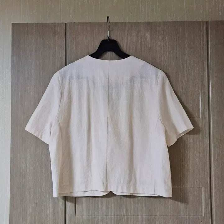 [BUNJANG] 1st PLACE Ivory Linen Short-Sleeve Jacket (M) / 1st PLACE 아이보리 반팔 자켓 M
