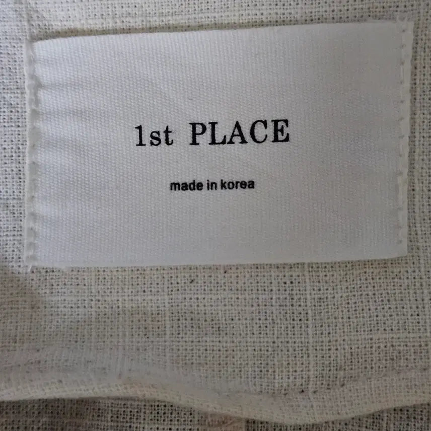 [BUNJANG] 1st PLACE Ivory Linen Short-Sleeve Jacket (M) / 1st PLACE 아이보리 반팔 자켓 M