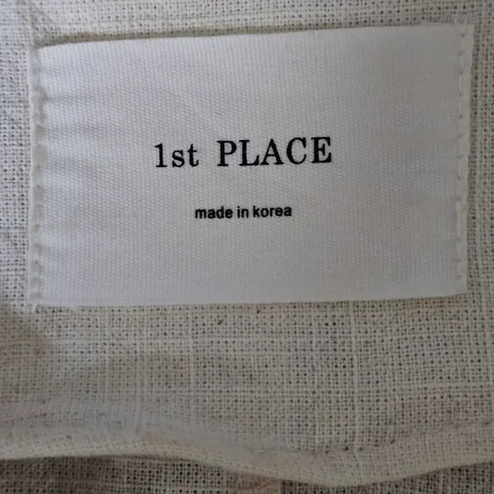 [BUNJANG] 1st PLACE Ivory Linen Short-Sleeve Jacket (M) / 1st PLACE 아이보리 반팔 자켓 M