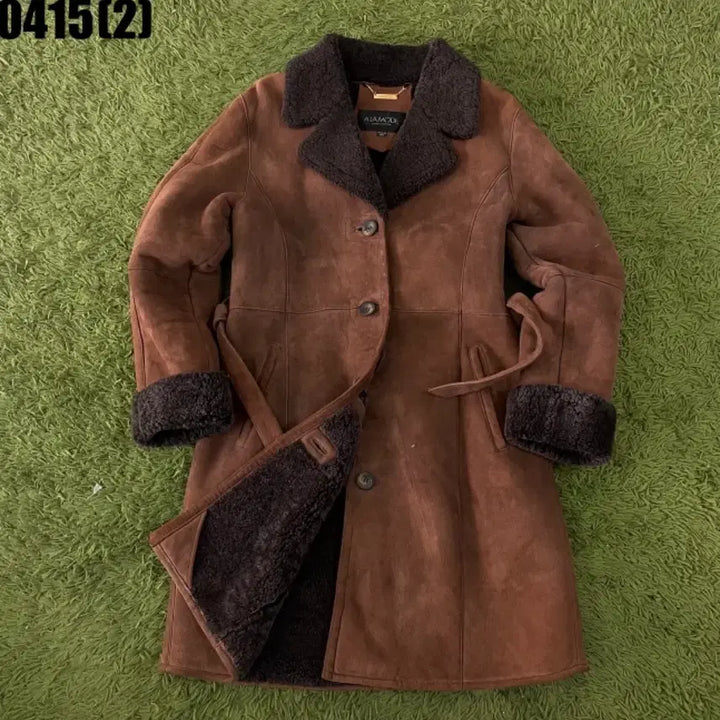 [BUNJANG] A.L.A MODE Suede Mouton Coat Brown / A.L.A MODE 스웨이드 무스탕 코트 브라운