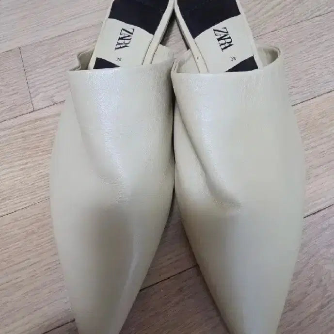 [BUNJANG] ZARA Stiletto Mule Slippers - Beige, Size 38 / zara 자라 스틸레토 뮬 슬리퍼 -베이지, 38