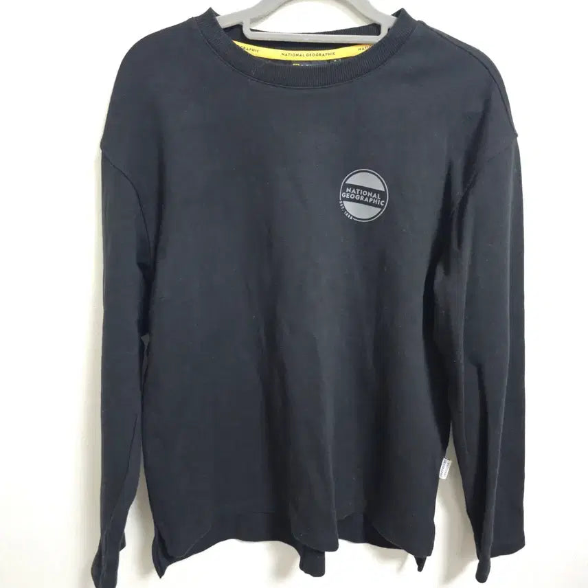 [BUNJANG] National Geographic Small Logo Long Sleeve T-Shirt / [S/90] 내셔널지오그래픽 스몰 로고 긴팔 티셔츠 (정품)