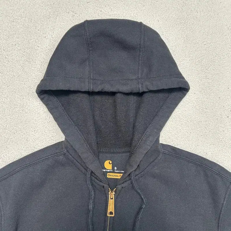 [BUNJANG] Carhartt Loose Fit Midweight Hooded Zip-up Black S / 칼하트 루즈핏 미드웨이트 후드집업 블랙 S
