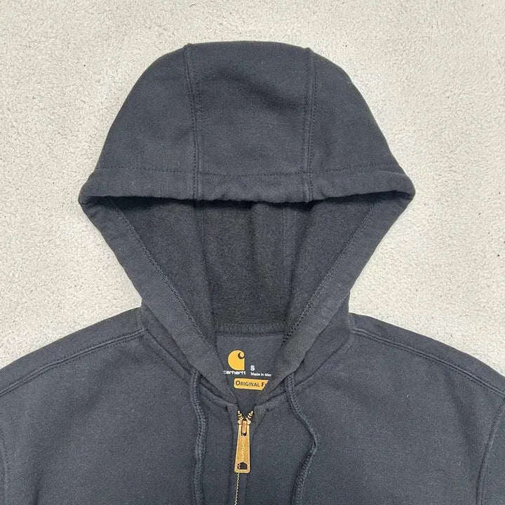 [BUNJANG] Carhartt Loose Fit Midweight Hooded Zip-up Black S / 칼하트 루즈핏 미드웨이트 후드집업 블랙 S