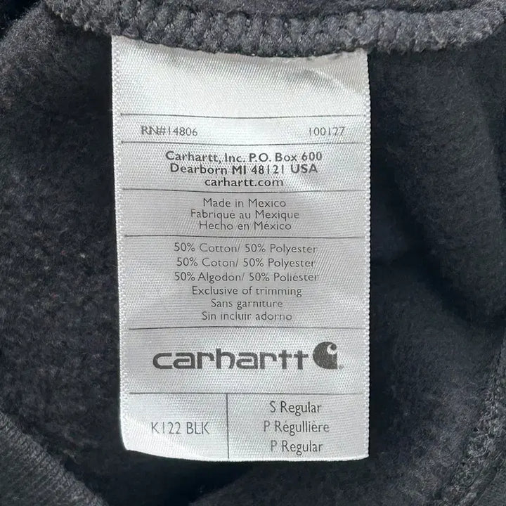 [BUNJANG] Carhartt Loose Fit Midweight Hooded Zip-up Black S / 칼하트 루즈핏 미드웨이트 후드집업 블랙 S