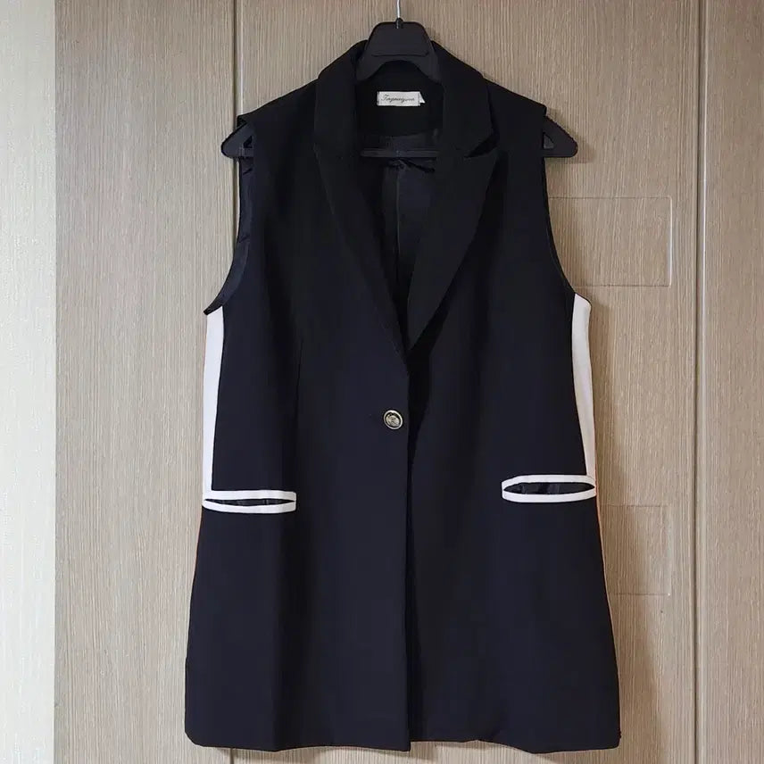 [BUNJANG] Black Long Vest S Size / 블랙 롱 조끼 베스트  S사이즈