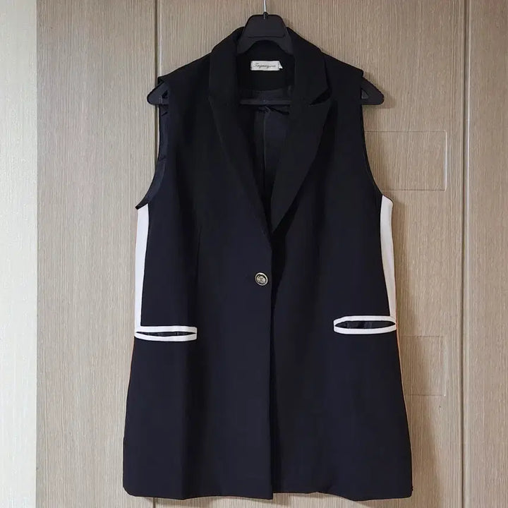 [BUNJANG] Black Long Vest S Size / 블랙 롱 조끼 베스트  S사이즈