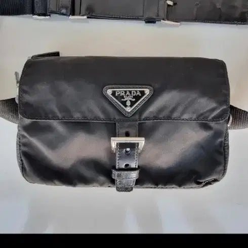 [BUNJANG] Prada Pocono Two-Pocket Belt Bag / 프라다 투포켓 포코노 힙색 벨트백