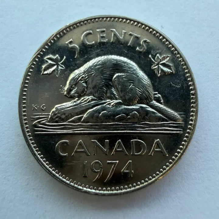 [BUNJANG] Canadian 5 Cent Coin 1974 / 1974년 캐나다 5센트 동전 S1763