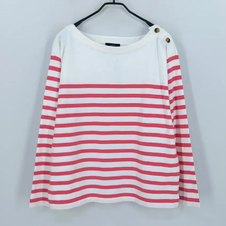 [SOLD OUT] 제이크루 여성 춘추 스트라이프 긴팔티 화이트M (HU43878)
