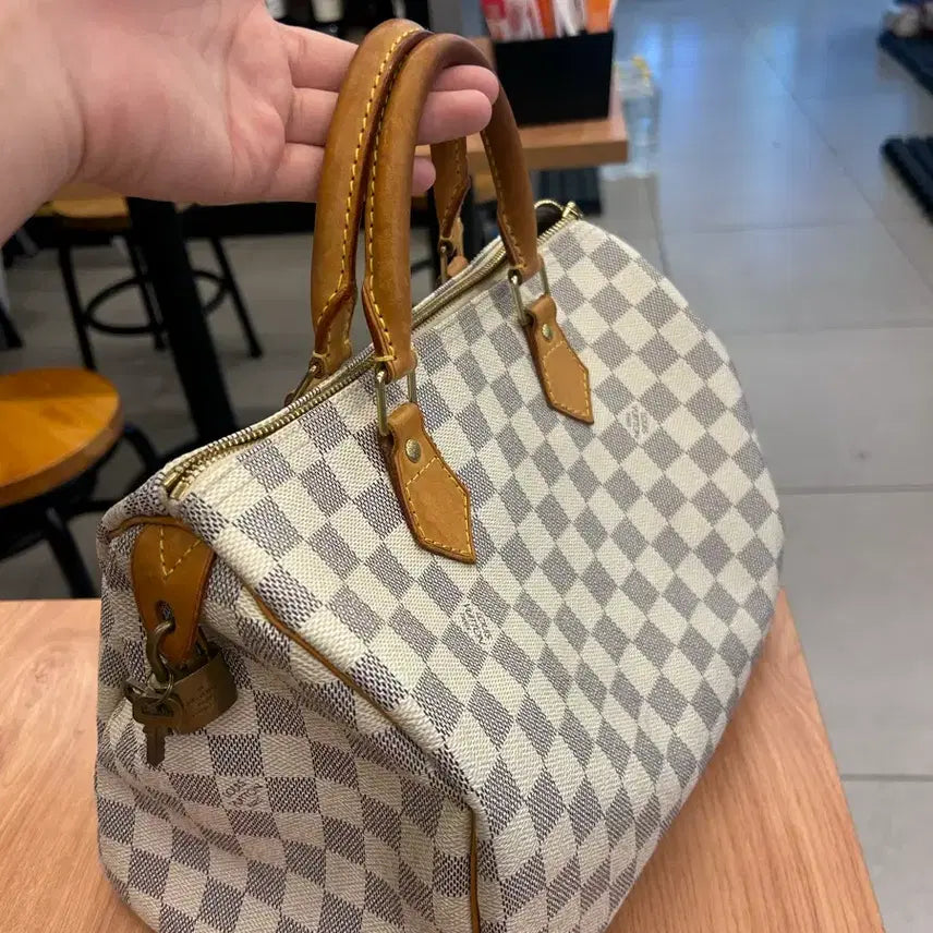 [BUNJANG] Louis Vuitton Damier Azur Speedy 30 Handbag / 루이비통 다미에 아주르 스피디 30