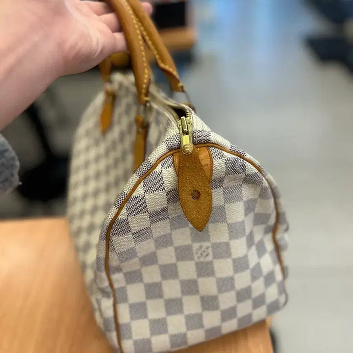 [BUNJANG] Louis Vuitton Damier Azur Speedy 30 Handbag / 루이비통 다미에 아주르 스피디 30