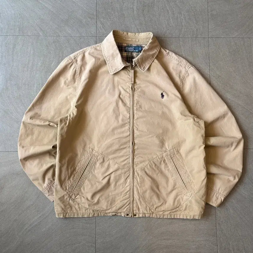 [BUNJANG] Polo Beige Swing Top Jacket / 폴로 정품 베이지 스윙톱 자켓