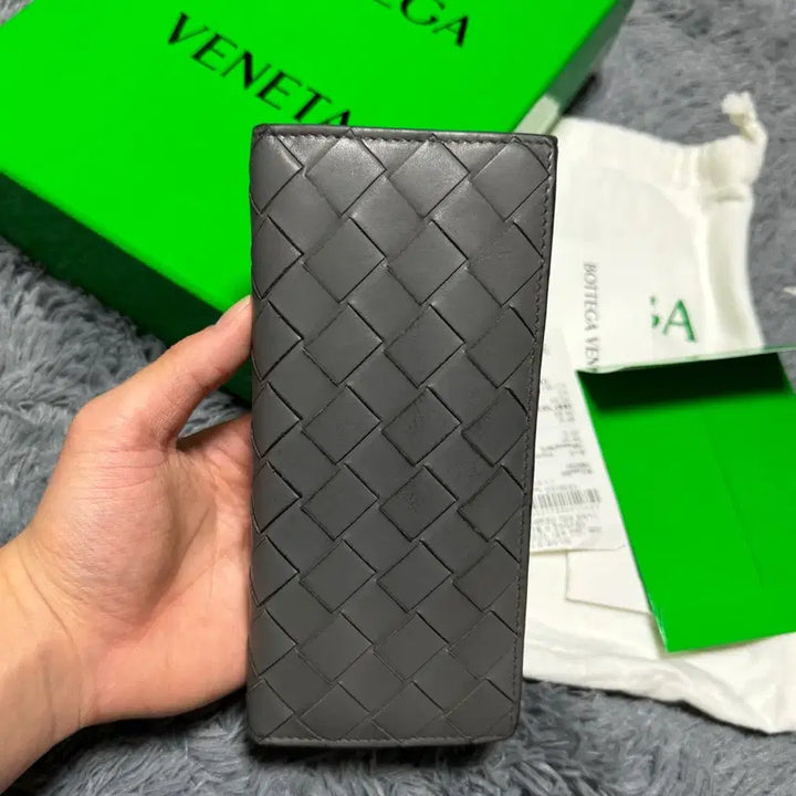 [BUNJANG] Bottega Veneta Intrecciato Long Wallet Gray / [풀구성/OS]보테가베네타가 인트레치아토 장지갑 그레이