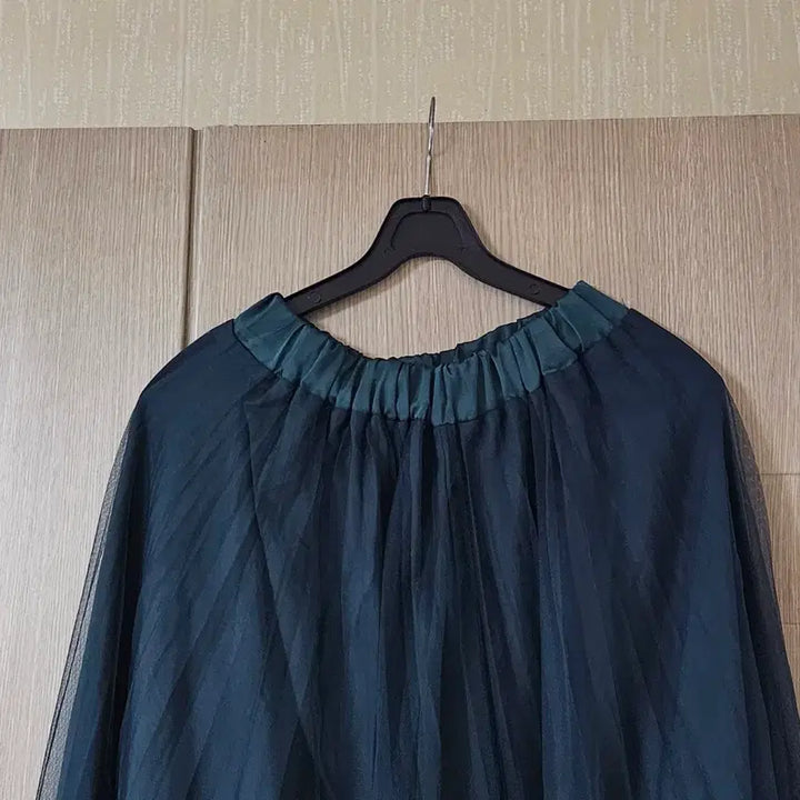 [SOLD OUT] 블루톤 튤 스커트 플리츠 롱 스커트 77까지