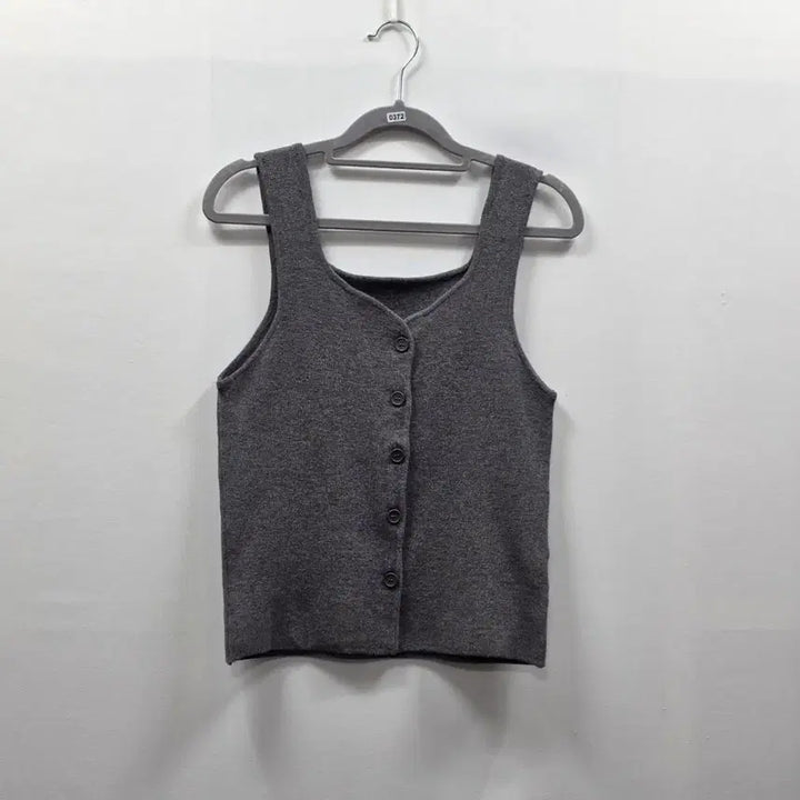 [SOLD OUT] 0372 더엣지 회색 니트 민소매 조끼 가디건 90