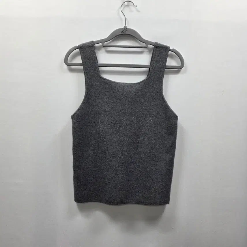 [SOLD OUT] 0372 더엣지 회색 니트 민소매 조끼 가디건 90