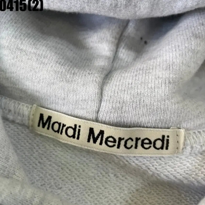 [BUNJANG] Mardi Mercredi Flower Printed Hoodie Gray / 마르디 메크르디 플라워 프린팅 후드티 그레이
