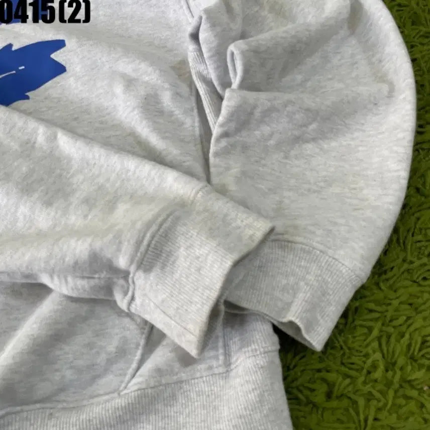 [BUNJANG] Mardi Mercredi Flower Printed Hoodie Gray / 마르디 메크르디 플라워 프린팅 후드티 그레이